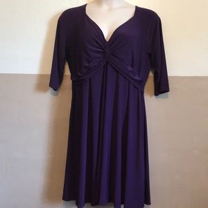 Deep purple midi dress